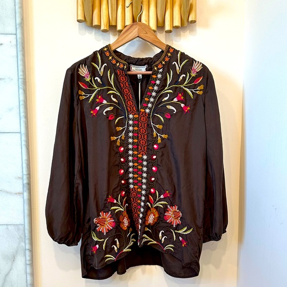 Johnny Was Workshop Silk Blouse